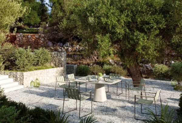 Mit Kufengestell Gartenstuhl aus kunstleder mit Armlehnen | Royal Botania | Strappy - Image 3