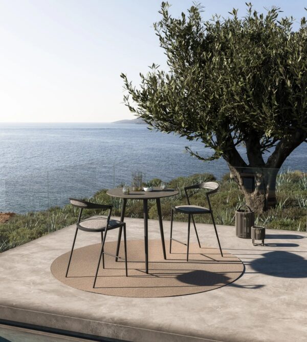 Hochhocker aus Aluminium mit Rückenlehne | Royal Botania | Styletto - Image 2