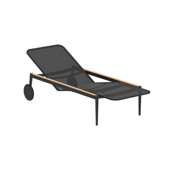 Verstellbarer Gartenliege aus Batyline® mit Rollen | Royal Botania | Styletto - Image 10