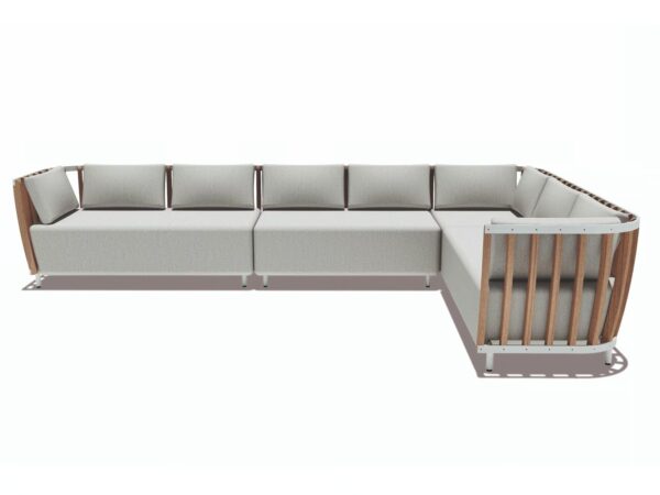 Modulares Gartensofa aus Teakholz | Ethimo | Swing