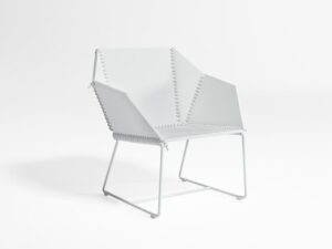 Lounge Gartensessel aus Polyethylen mit Armlehnen | GANDIABLASCO | Textile