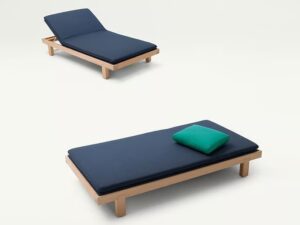 Verstellbarer Gartenliege aus Zedernholz | Paola Lenti | Toku