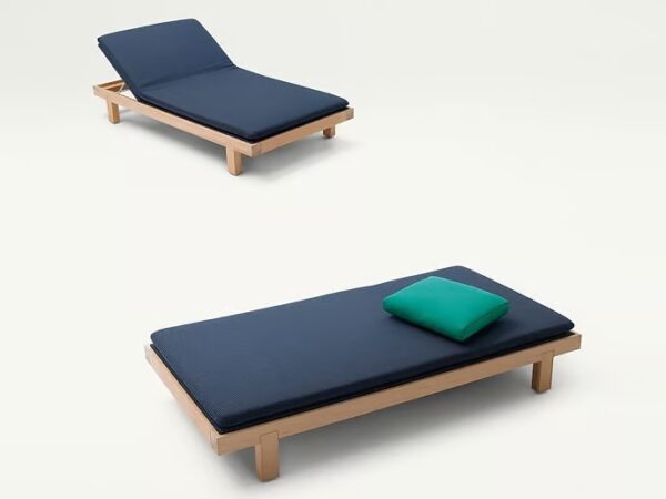Verstellbarer Gartenliege aus Zedernholz | Paola Lenti | Toku