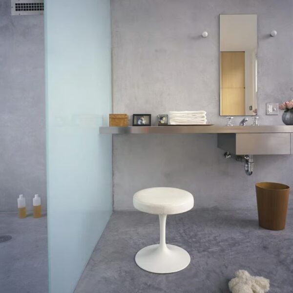 Drehhocker Hocker aus Aluminium mit gepolsterter Sitzfläche | Knoll | Tulip - Image 5
