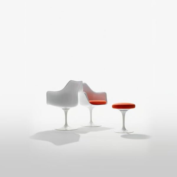 Drehhocker Hocker aus Aluminium mit gepolsterter Sitzfläche | Knoll | Tulip - Image 4