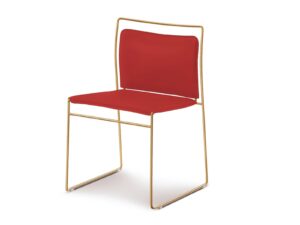 Stapelbarer mit Kufengestell Stuhl aus Metall | Cassina