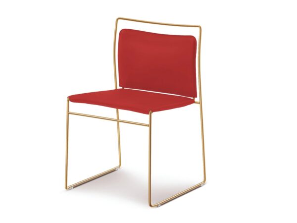Stapelbarer mit Kufengestell Stuhl aus Metall | Cassina