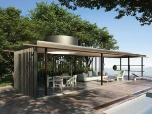 Freistehende Terrassenüberdachung aus Aluminium | Kettal | VDL
