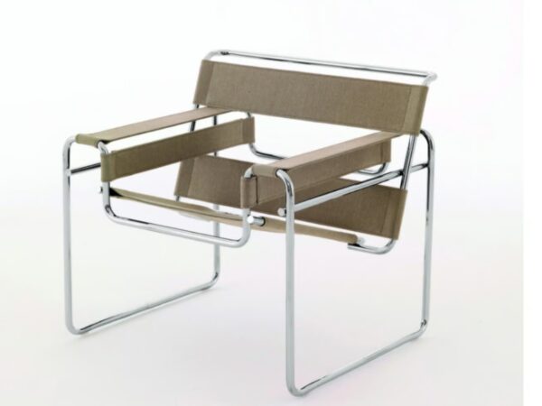 Loungesessel aus Segeltuch mit Armlehnen | Knoll | Wassily