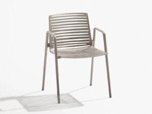 Gartenstuhl aus Aluminium mit Armlehnen | FAST | Zebra