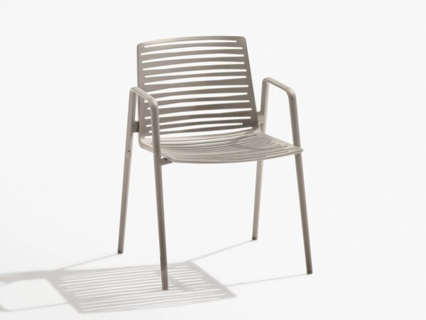 Gartenstuhl aus Aluminium mit Armlehnen | FAST | Zebra