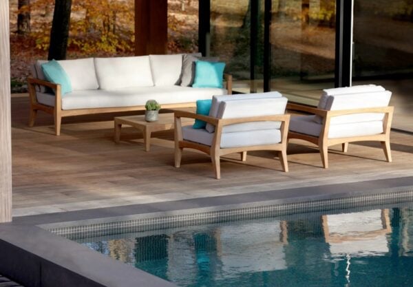 Niedriger rechteckiger Garten-Beistelltisch aus Teakholz | Royal Botania | Zenhit lounge - Image 2