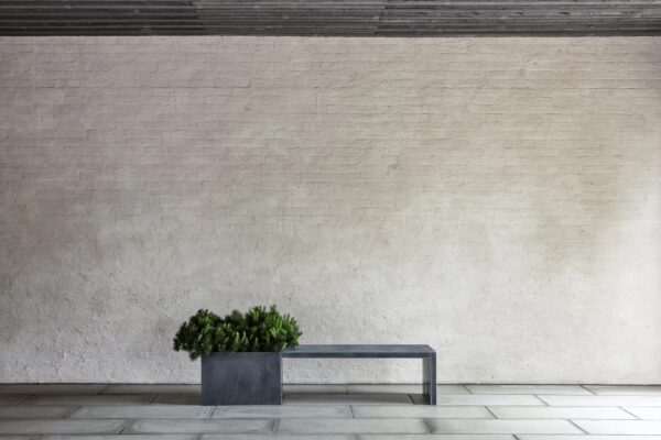 Gartenbank aus Zink mit integriertem Pflanzgefäss | DOMANI | Zinc - Image 2