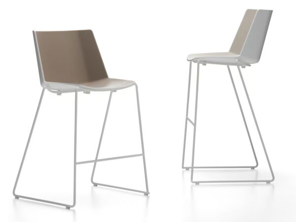 Mit Kufengestell Hocker aus Polypropylen mit Rückenlehne | MDF Italia | Aïku - Image 2