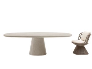 Ovaler Gartentisch aus Zement | B&B Italia Outdoor