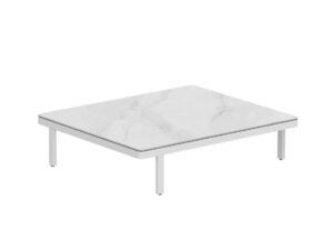 Rechteckiger Garten-Beistelltisch aus pulverbeschichtetem Aluminium | Royal Botania | Alura Lounge