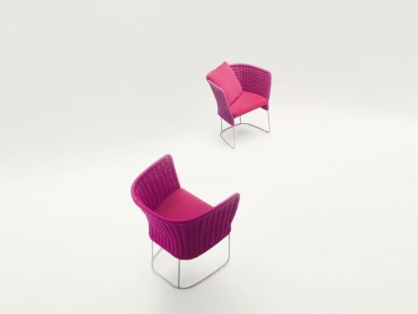 Mit Kufengestell Gartenstuhl aus Polyester | Paola Lenti | Ami - Image 2