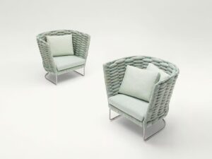 Gartensessel aus Polyester mit Kufengestell | Paola Lenti | Ami