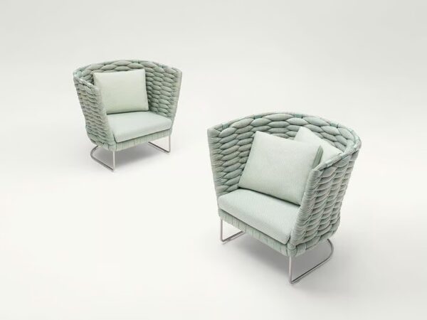 Gartensessel aus Polyester mit Kufengestell | Paola Lenti | Ami