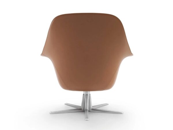 Drehbarer 5-Speichen- Sessel aus Leder mit Armlehnen | Flexform | Sveva - Image 4