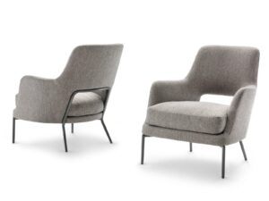 Sessel aus Stoff mit Armlehnen | Flexform | Joyce