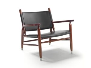 Sessel aus gegerbtem Leder mit Armlehnen | Flexform | Tessa S.H.