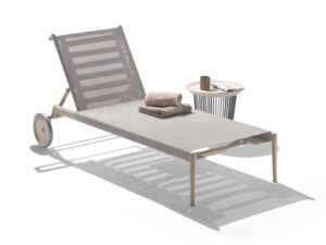 Verstellbarer Gartenliege aus Batyline® | Flexform | Atlante