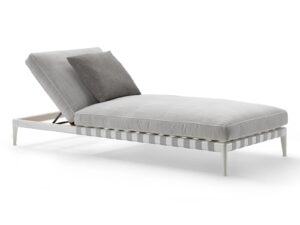 Verstellbarer Gartenliege aus Stoff | Flexform | Atlante