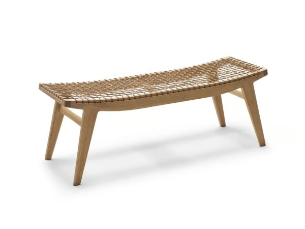 Sitzbank aus Eichenholz | Knoll | Klismos