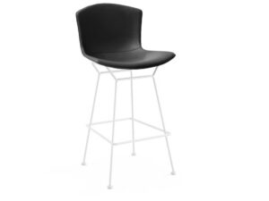 Hocker aus Leder mit Rückenlehne | Knoll | Bertoia