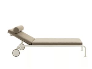 Verstellbarer Gartenliege mit Rollen | B&B Italia Outdoor | Borea