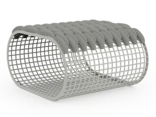 Sitzpouf für den Aussenbereich aus Aluminium und Stoff | GANDIABLASCO | Buit
