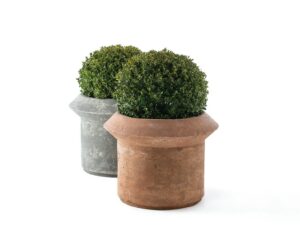 Handgearbeiteter runder Gartenvase aus Zement | Ethimo | Bulbi