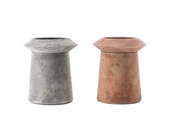 Handgearbeiteter runder Gartenvase aus Zement | Ethimo | Bulbi - Image 2