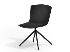 Drehbarer gepolsterter Stuhl auf fixem Fussgestell | Desalto | Calum