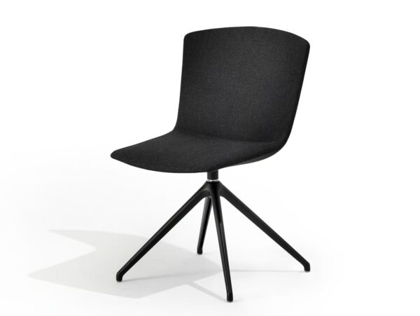 Drehbarer gepolsterter Stuhl auf fixem Fussgestell | Desalto | Calum