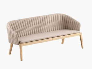 3-er Gartensofa aus Stoff und Teakholz | Royal Botania | Calypso