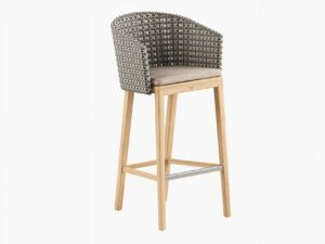 Hocker aus synthetischer Faser mit integriertem Kissen | Royal Botania | Calypso