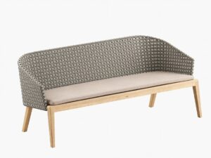 3-er Gartensofa aus synthetischer Faser und Teakholz | Royal Botania | Calypso