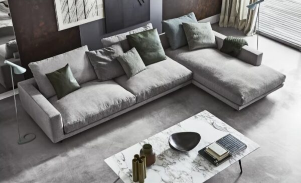 Ecksofa aus Stoff mit Récamiere | Flexform - Image 2