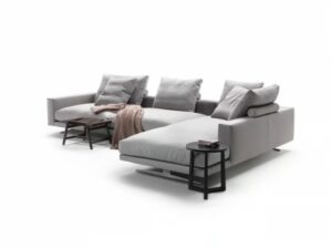 Ecksofa aus Stoff mit Récamiere | Flexform
