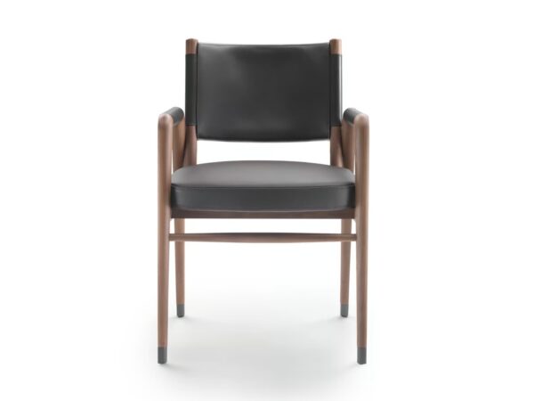 Stuhl aus gegerbtem Leder mit Armlehnen | Flexform | Ortigia S.H. - Image 2
