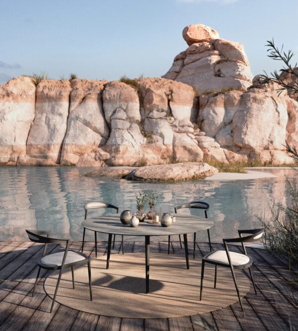 Gartenstuhl aus Aluminium mit integriertem Kissen | Royal Botania | Styletto - Image 8