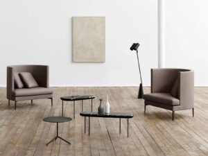 Sessel aus Leder mit Armlehnen | Living Divani | Clan