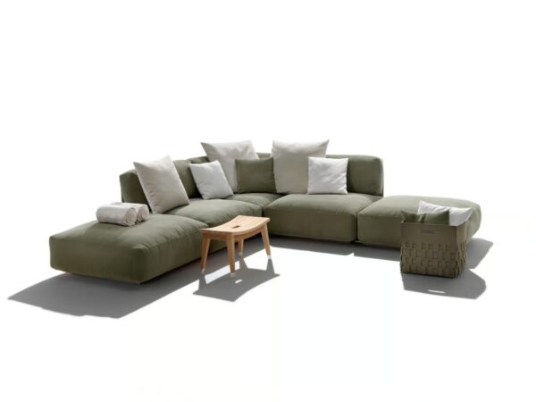 4-er Garten Anbausofa aus Stoff | Flexform | Eddy