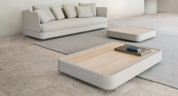 Niedriger quadratischer Couchtisch aus Accoya®-Holz | Paola Lenti | Cove - Image 2