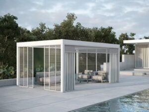 Freistehende Terrassenüberdachung aus Aluminium | RENSON