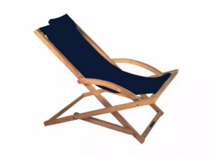 Klappbarer Liegestuhl aus Stoff mit Armlehnen | Royal Botania | Beacher