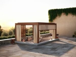 Freistehende Terrassenüberdachung aus Aluminium | RENSON
