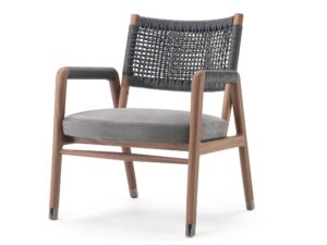 Loungesessel aus massivem Holz mit Armlehnen | Flexform | Ortigia